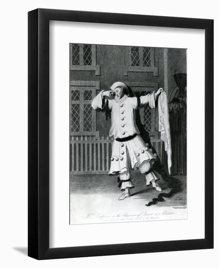 Mr Delphini in the Character of Pierot in Aladdin, 1780-1790-William Hincks-Framed Giclee Print