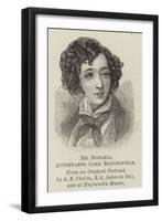 Mr Disraeli, Afterwards Lord Beaconsfield-Alfred-edward Chalon-Framed Giclee Print
