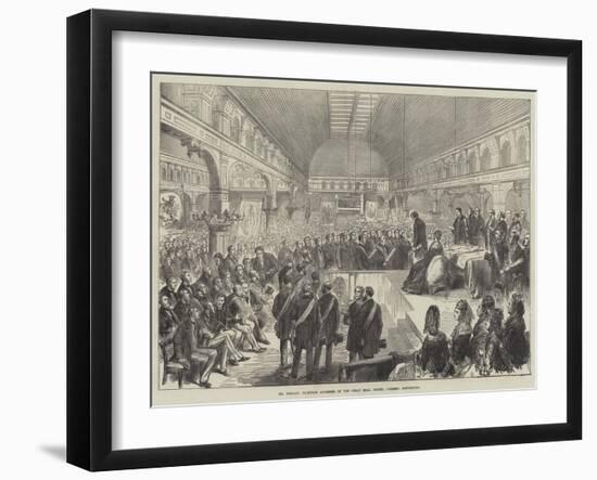 Mr Disraeli Receiving Addresses in the Great Hall, Pomona Gardens, Manchester-null-Framed Giclee Print