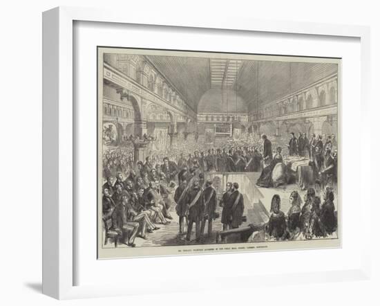 Mr Disraeli Receiving Addresses in the Great Hall, Pomona Gardens, Manchester-null-Framed Giclee Print