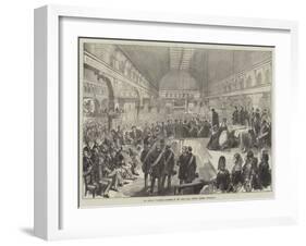 Mr Disraeli Receiving Addresses in the Great Hall, Pomona Gardens, Manchester-null-Framed Giclee Print