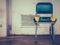 Aged Yellow Bus Sign-Mr Doomits-Photographic Print