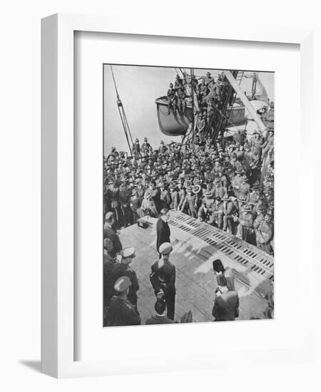 Mr. Eden with the Anzacs, 1940, (1940)-null-Framed Photographic Print