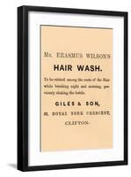 Mr. Erasmus Wilson's Hair Wash-null-Framed Art Print