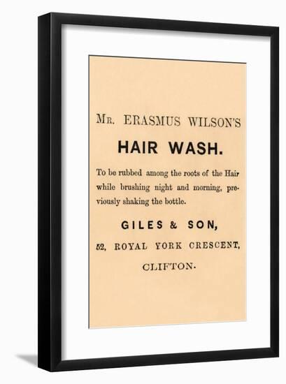 Mr. Erasmus Wilson's Hair Wash-null-Framed Art Print