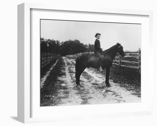 Mr. Eugene Du Pont's Boy on Horseback-Pierre Gentieu-Framed Giclee Print