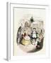 Mr. Fezziwig's Ball, from "A Christmas Carol" by Charles Dickens (1812-70) 1843-John Leech-Framed Giclee Print