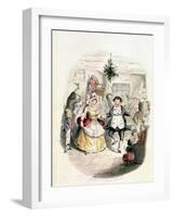 Mr. Fezziwig's Ball, from "A Christmas Carol" by Charles Dickens (1812-70) 1843-John Leech-Framed Giclee Print