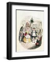 Mr. Fezziwig's Ball, from "A Christmas Carol" by Charles Dickens (1812-70) 1843-John Leech-Framed Giclee Print