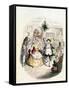 Mr. Fezziwig's Ball, from "A Christmas Carol" by Charles Dickens (1812-70) 1843-John Leech-Framed Stretched Canvas