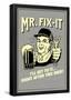 Mr. Fix-It I Will Get To It After This Beer Funny Retro Poster-null-Framed Poster