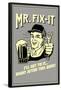 Mr. Fix-It I Will Get To It After This Beer Funny Retro Poster-Retrospoofs-Framed Poster