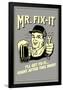 Mr. Fix-It I Will Get To It After This Beer Funny Retro Poster-Retrospoofs-Framed Poster