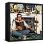 "Mr. Fix-It", January 14, 1956-Stevan Dohanos-Framed Stretched Canvas