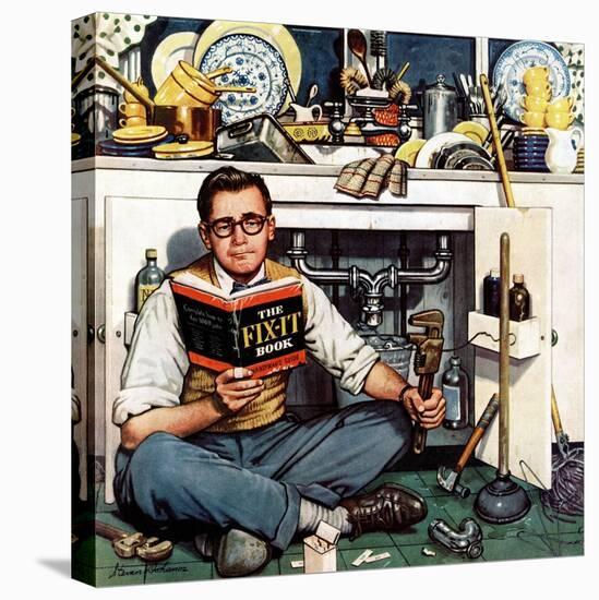 "Mr. Fix-It", January 14, 1956-Stevan Dohanos-Stretched Canvas