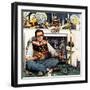 "Mr. Fix-It", January 14, 1956-Stevan Dohanos-Framed Giclee Print