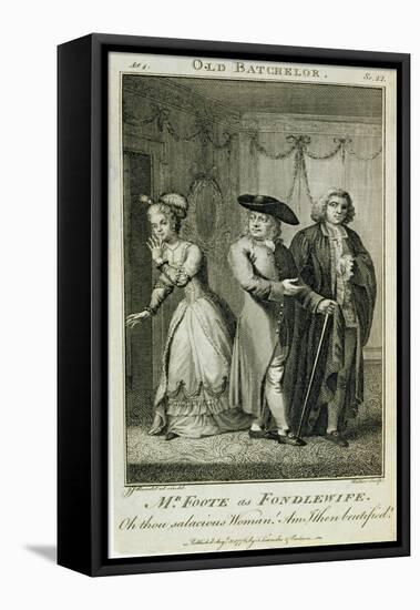 Mr Foote as Fondlewife in 'The Old Bachelor', Engraved by W. Walker, 1776-John James Barralet-Framed Stretched Canvas