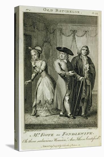 Mr Foote as Fondlewife in 'The Old Bachelor', Engraved by W. Walker, 1776-John James Barralet-Stretched Canvas