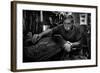 Mr. Francesco During the Cleanup Phase.-Antonio Grambone-Framed Photographic Print