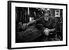 Mr. Francesco During the Cleanup Phase.-Antonio Grambone-Framed Photographic Print