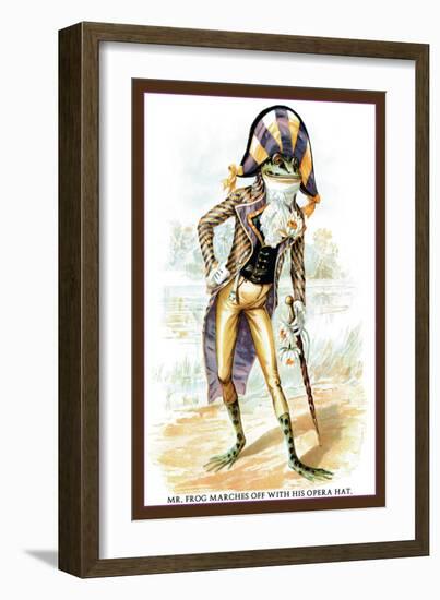 Mr. Frog Marches Off-null-Framed Art Print