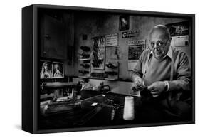 Mr. Giovanni, the Tailor.-Antonio Grambone-Framed Stretched Canvas