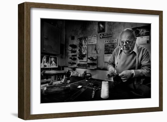 Mr. Giovanni, the Tailor.-Antonio Grambone-Framed Photographic Print