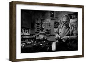 Mr. Giovanni, the Tailor.-Antonio Grambone-Framed Photographic Print