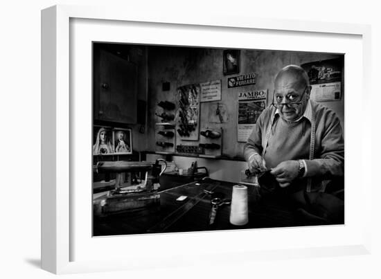 Mr. Giovanni, the Tailor.-Antonio Grambone-Framed Photographic Print