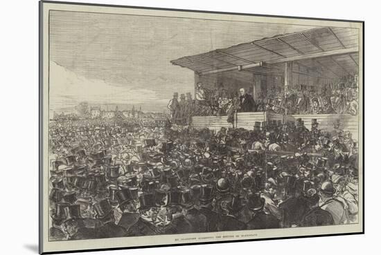 Mr Gladstone Addressing the Meeting on Blackheath-Charles Robinson-Mounted Giclee Print