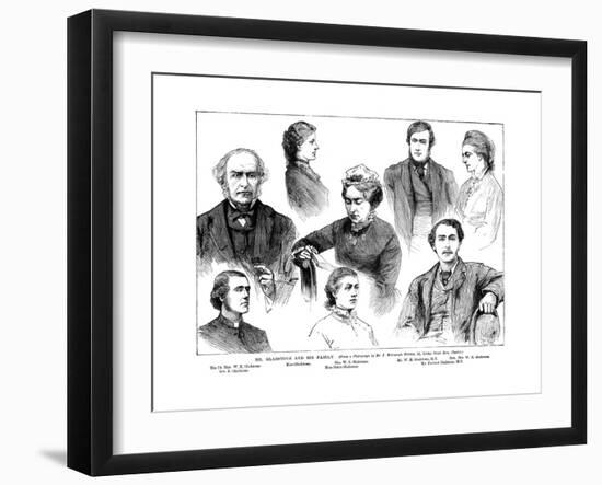 Mr Gladstone and His Family, 19th Century-Watmough J Webster-Framed Giclee Print