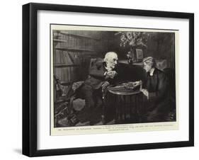 Mr Gladstone at Hawarden, Playing a Game of Backgammon with His Son, the Reverend Stephen Gladstone-Sydney Prior Hall-Framed Giclee Print