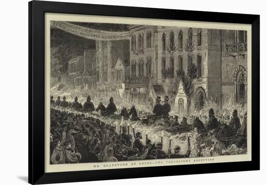 Mr Gladstone at Leeds, the Torchlight Reception-null-Framed Giclee Print