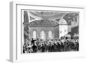 Mr Gladstone Delivering His Address as Lord Rector of Edinburgh University, 1859-1865-null-Framed Giclee Print
