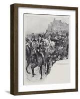 Mr Gladstone Driving to West Calder on His First Midlothian Campaign, 27 November 1879-Amedee Forestier-Framed Giclee Print