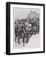 Mr Gladstone Driving to West Calder on His First Midlothian Campaign, 27 November 1879-Amedee Forestier-Framed Giclee Print