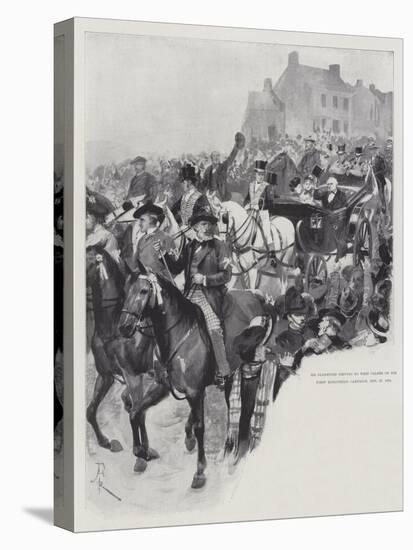 Mr Gladstone Driving to West Calder on His First Midlothian Campaign, 27 November 1879-Amedee Forestier-Stretched Canvas