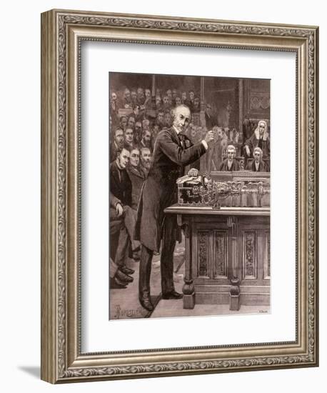 Mr. Gladstone: His Scheme For the Government of Ireland, The Illustrated London News, 1886-null-Framed Giclee Print