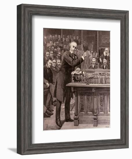 Mr. Gladstone: His Scheme For the Government of Ireland, The Illustrated London News, 1886-null-Framed Giclee Print