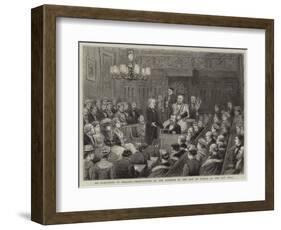 Mr Gladstone in Iraland, Presentation of the Freedom of the City of Dublin at the City Hall-George Goodwin Kilburne-Framed Giclee Print