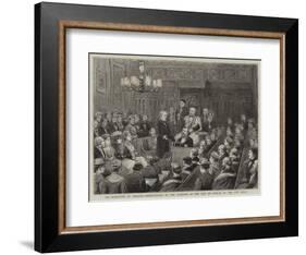 Mr Gladstone in Iraland, Presentation of the Freedom of the City of Dublin at the City Hall-George Goodwin Kilburne-Framed Giclee Print