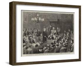 Mr Gladstone in Iraland, Presentation of the Freedom of the City of Dublin at the City Hall-George Goodwin Kilburne-Framed Giclee Print