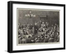 Mr Gladstone in Iraland, Presentation of the Freedom of the City of Dublin at the City Hall-George Goodwin Kilburne-Framed Giclee Print