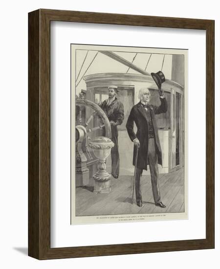 Mr Gladstone on Board Her Majesty's Yacht Alberta, on His Way to Osborne, 15 August 1892-William Heysham Overend-Framed Giclee Print