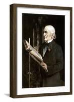 Mr Gladstone Reading the Lessons in Hawarden Church, Late 19th Century-Sydney Prior Hall-Framed Giclee Print