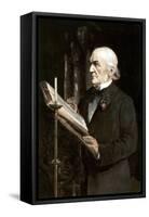 Mr Gladstone Reading the Lessons in Hawarden Church, Late 19th Century-Sydney Prior Hall-Framed Stretched Canvas