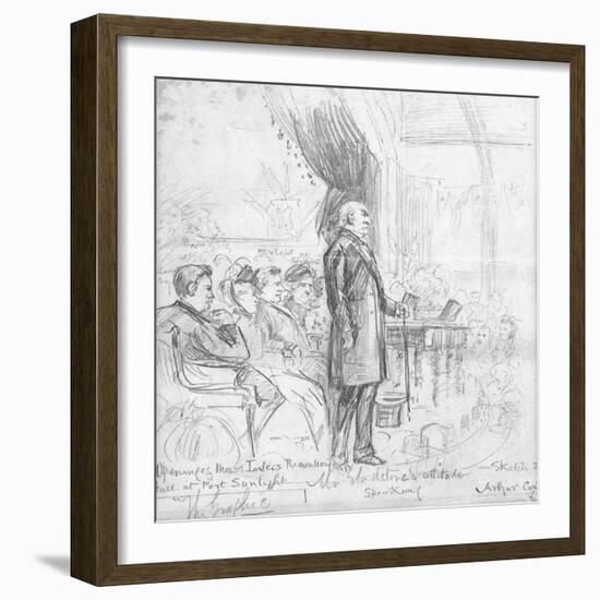 Mr Gladstone's Attitude Speaking, 1891-Charles A. Cox-Framed Giclee Print