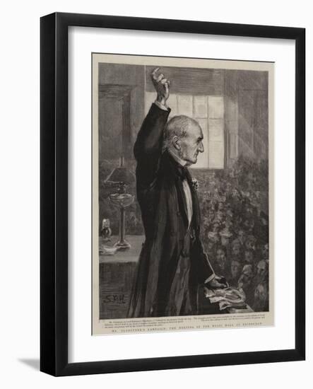 Mr Gladstone's Campaign, the Meeting in the Music Hall at Edinburgh-Sydney Prior Hall-Framed Giclee Print