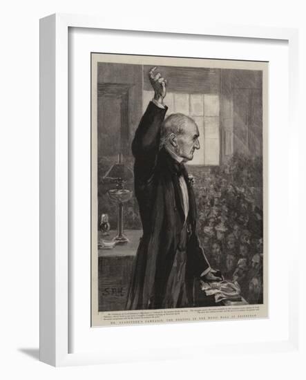 Mr Gladstone's Campaign, the Meeting in the Music Hall at Edinburgh-Sydney Prior Hall-Framed Giclee Print