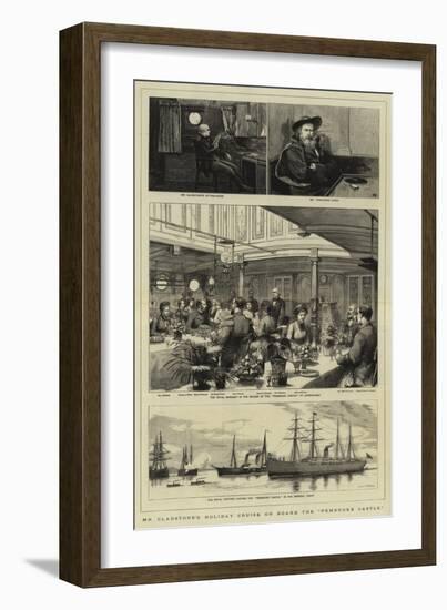 Mr Gladstone's Holiday Cruise on Board the Pembroke Castle-Charles William Wyllie-Framed Giclee Print